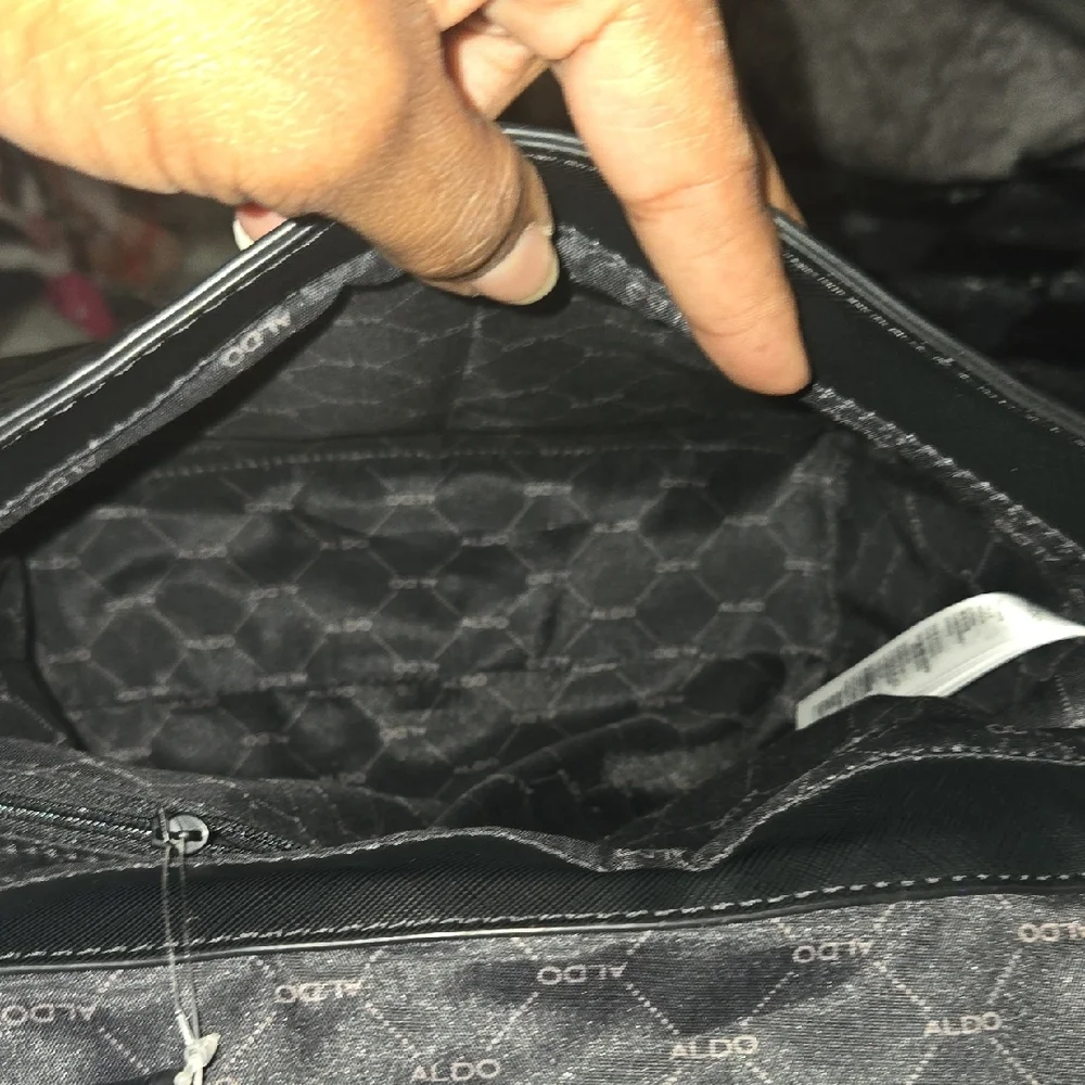 Aldo Black Satchel with Embossed Design - Picture 10 of 10